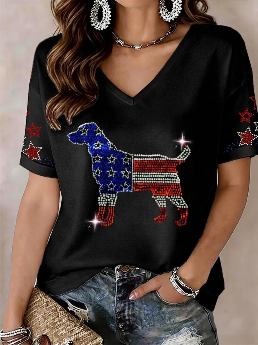 Women's 250 Years Printed Short Sleeve T-shirt