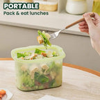 Reusable Silicone Food Storage Bags, 4 Cup Stand Up Leakproof for Freezer Microwave, Lunch Leftovers Meal Prep