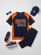 Men's Denver Broncos Football Logo Printed T-shirt