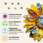 Oil on Sunflower Wooden Jigsaw Puzzle