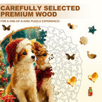 Christmas Puppy Mix Wooden Jigsaw Puzzle
