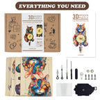 Maine Coon – DIY Wooden Clock, 3D Puzzle Craft Kit