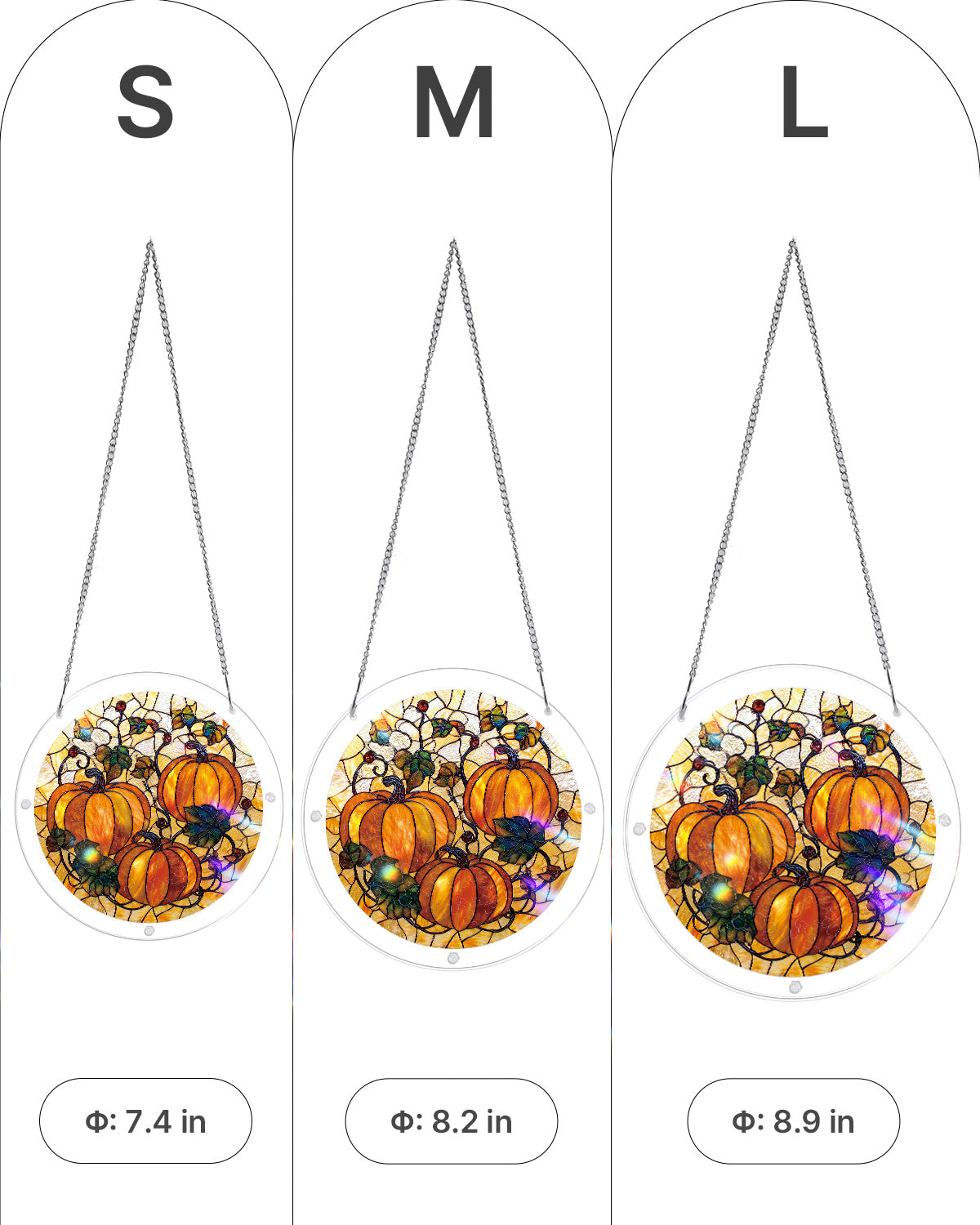 Harvest Pumpkin Light Suncatcher-Acrylic Window Art