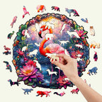 Elegant Flamingo Wooden Jigsaw Puzzle