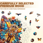 Gear Butterfly Wooden Jigsaw Puzzle