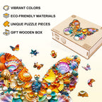 shell butterfly Wooden Jigsaw Puzzle