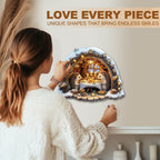 Cozy Hedgehog Hideaway Wooden Jigsaw Puzzle