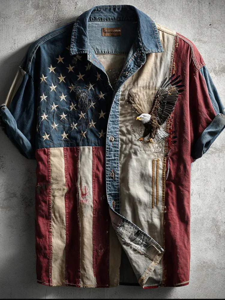 Men's 2026 USA 250th Anniversary Patriotic Printed Shirt