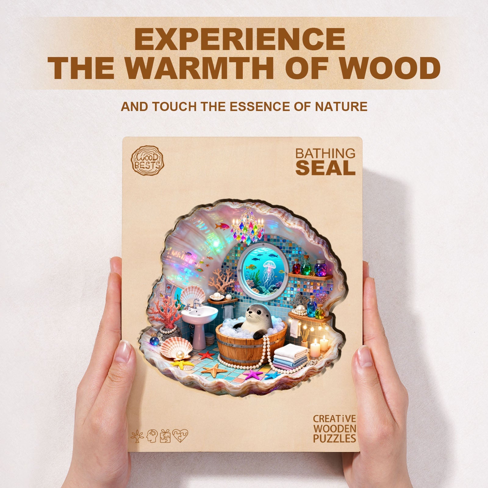 Bathing Seal Wooden Jigsaw Puzzle