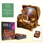 Kitten Music Box Wooden Jigsaw Puzzle