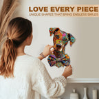 Line Art Dog Wooden Jigsaw Puzzle