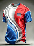 Men'S America Flag Print T Shirt
