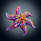 Mandala Starfish Wooden Jigsaw Puzzle