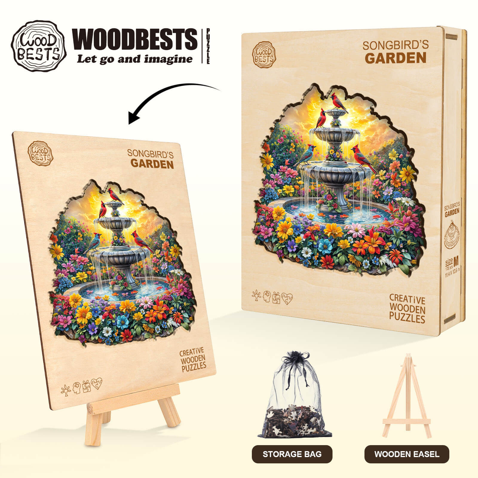Songbird’s Garden Wooden Jigsaw Puzzle