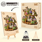 Cat Garden Wooden Jigsaw Puzzle