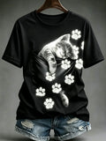 Women's Cute Cat Art Print Top