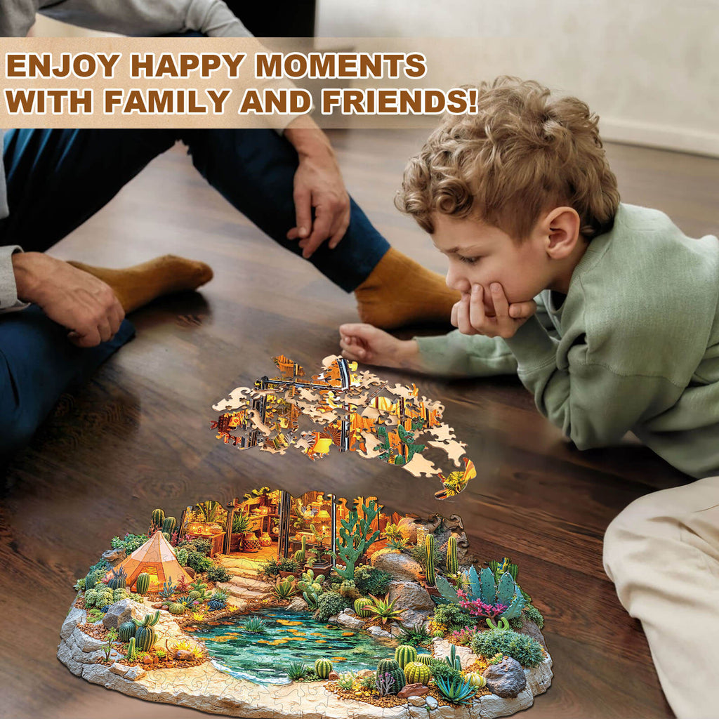Oasis Greenhouse Wooden Jigsaw Puzzle