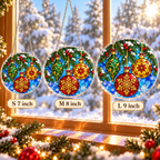 Christmas Acrylic Jigsaw Puzzle Suncatcher - Ornament Splendor