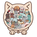 Cute Cat Shaped Wooden Puzzle for Baby