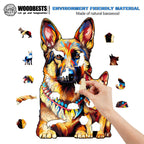 German Shepherd Family Wooden Jigsaw Puzzle