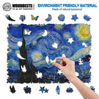 The Starry Night Wooden Jigsaw Puzzle