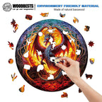 Fiery Dragon-2 Wooden Jigsaw Puzzle
