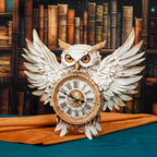 Snowy Owl– DIY Wooden Clock, 3D Puzzle Craft Kit
