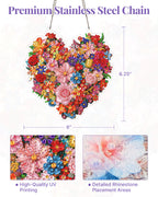 5D DIY Diamond Painting Suncatcher Kit - Blooming Heart