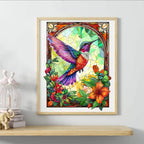Stained Glass Hummingbird-3 Wooden Jigsaw Puzzle