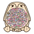 Cute Lover Penguin Shaped Wooden Jigsaw Puzzle