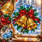 Christmas Acrylic Jigsaw Puzzle Suncatcher - Bells & Holly