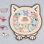 Cute Animal Shaped Wooden Puzzle for Baby