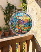 Acrylic Jigsaw Puzzle Suncatcher - Desert Sunrise