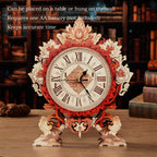 Fire Flame Flower– DIY Wooden Clock, 3D Puzzle Craft Kit