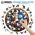 Moonlight Owl Wooden Jigsaw Puzzle
