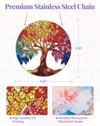 5D DIY Diamond Painting Suncatcher Kit - Rainbow Tree of Life