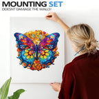 Mandala Butterfly 3 Wooden Jigsaw Puzzle