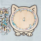 Morandi-Colored Cute Cat Shaped Wooden Jigsaw Puzzle