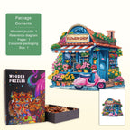 Floral Lane  Wooden Jigsaw Puzzle
