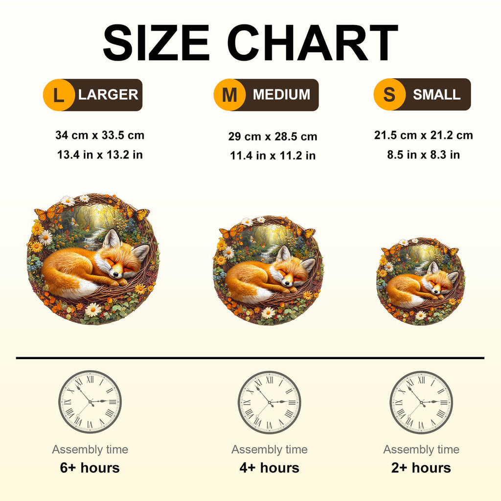 Lazy little fox Wooden Jigsaw Puzzle