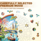 Lake View In Spring  Wooden Jigsaw Puzzle