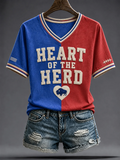 Women's Football Lover Bulls BUF Art Printed T-shirt