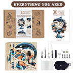 Killer Whale – DIY Wooden Clock, 3D Puzzle Craft Kit