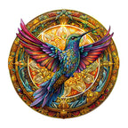 Vintage hummingbird-2  Wooden Jigsaw Puzzle