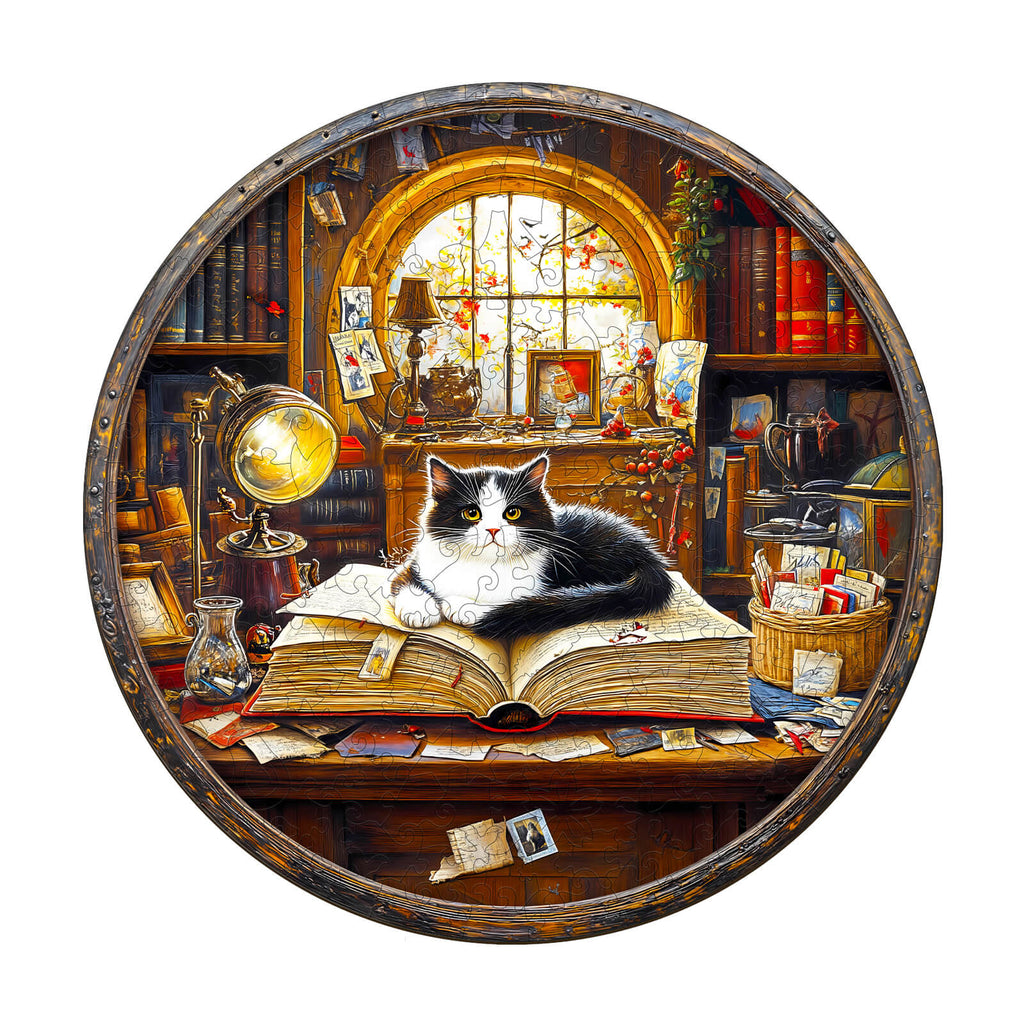 Whiskers Library-2  Wooden Jigsaw Puzzle