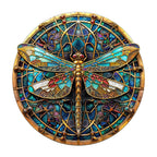 Vintage Dragonfly Wooden Jigsaw Puzzle