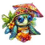 Beach Turtle Wooden Jigsaw Puzzle