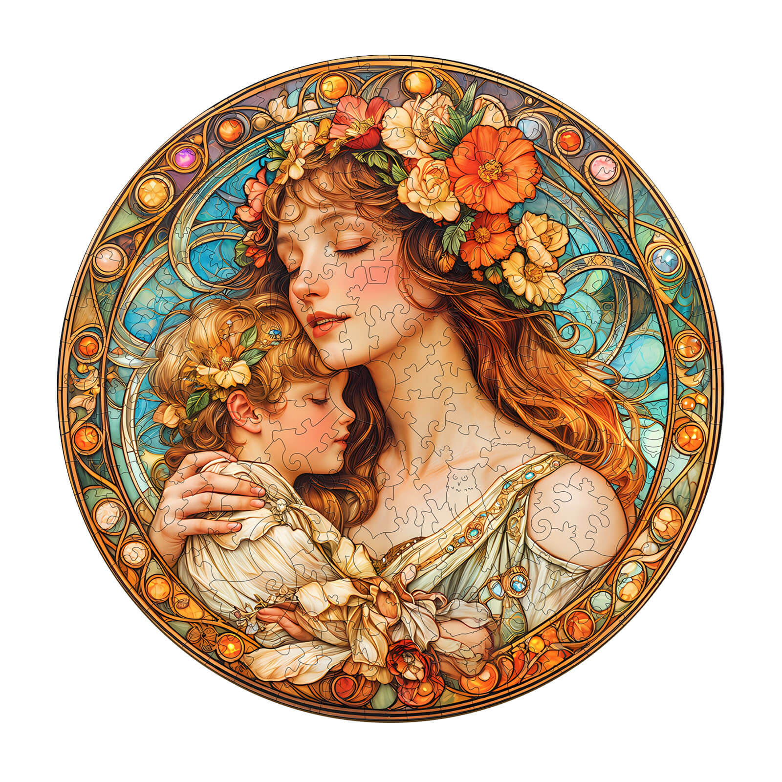 Maternal love Wooden Jigsaw Puzzle