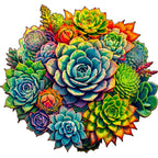 Succulent Plants-3 Wooden Jigsaw Puzzle
