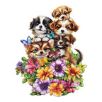 Cute Dogs Wooden Jigsaw Puzzle